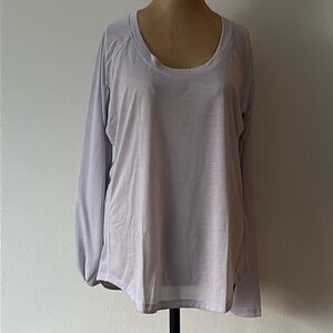 Patagonia L Capilene Cool Trail light lavender ultra soft scoop neck great cond